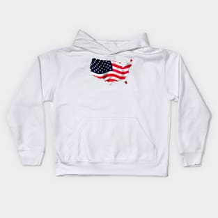 American Flag Map Kids Hoodie